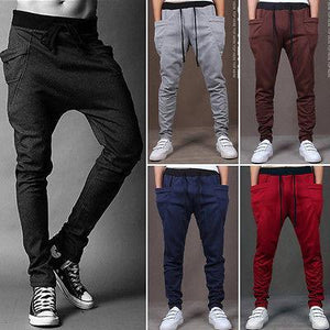 MENS CASUAL JOGGER DANCE SPORTWEAR HAREM PANTS SLACKS TROUSERS SWEATPANTS