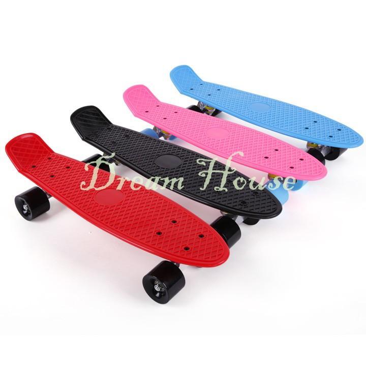 New Retro Classic Cruiser Style Skateboard Complete Deck Plastic Skate Board 12