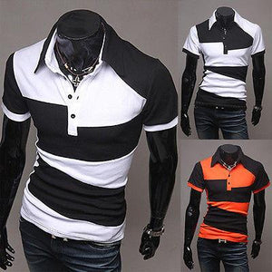 Fashion Men's Slim Fit Casual Polo Shirt T-Shirt Short Sleeve Tee Tops M-XXL