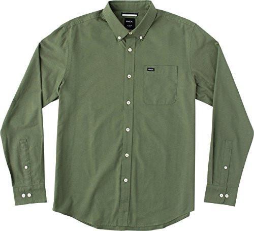 RVCA Men's That'll Do Long-Sleeve Oxford Shirt