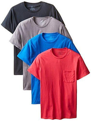 Fruit of the Loom Men\'s 4-Pack Pocket Crew-Neck T-Shirt - Colors May Vary